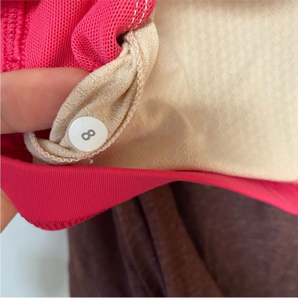 Lululemon Pink Open Cris Cross Back Women's Tank Top | Size 8 - Picture 3 of 5